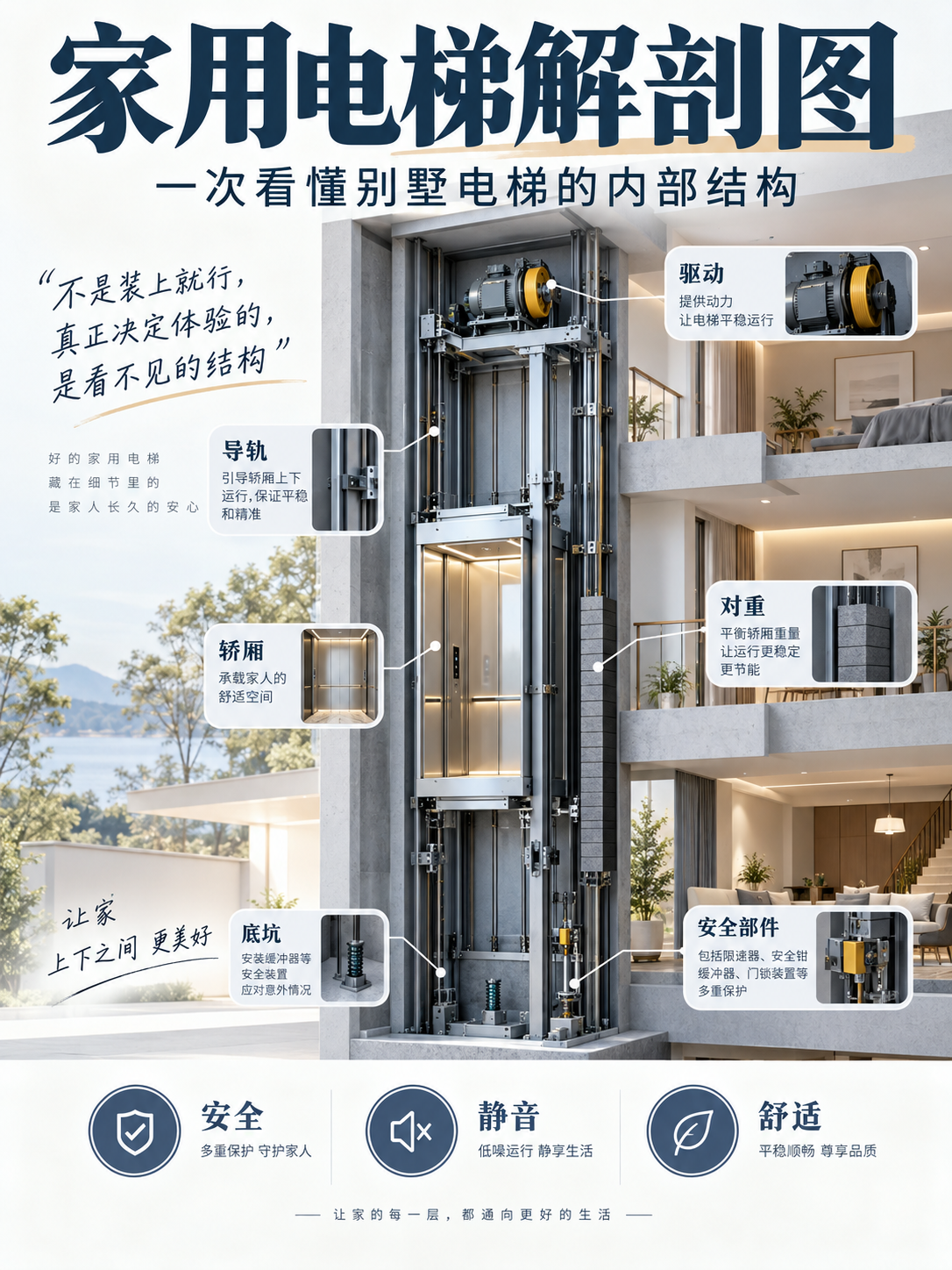 铜川家用电梯里面到底藏了什么？一张图拆给你看
